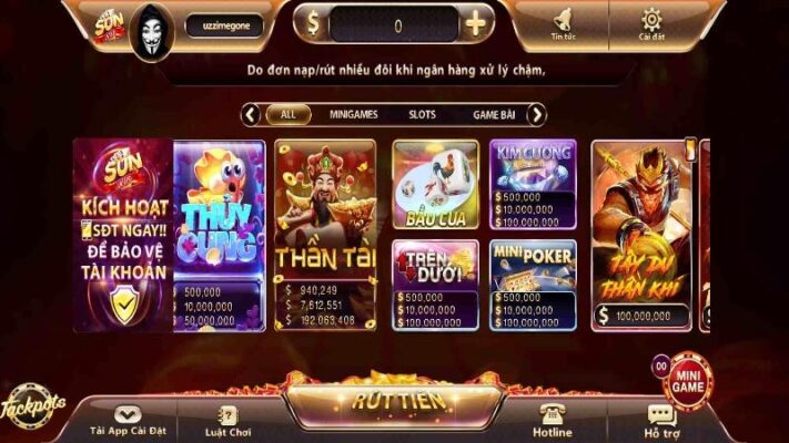 Cách thức tham gia trò chơi trên dưới tại game bài Sun Win
